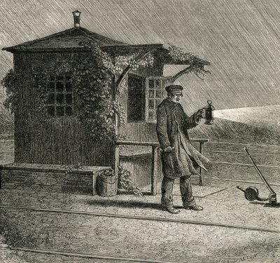 A French pointsman in the late 19th century by French School